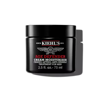 Een pot van 50 ml Kiehl's Age Defender Cream Moisturizer tegen een witte achtergrond.