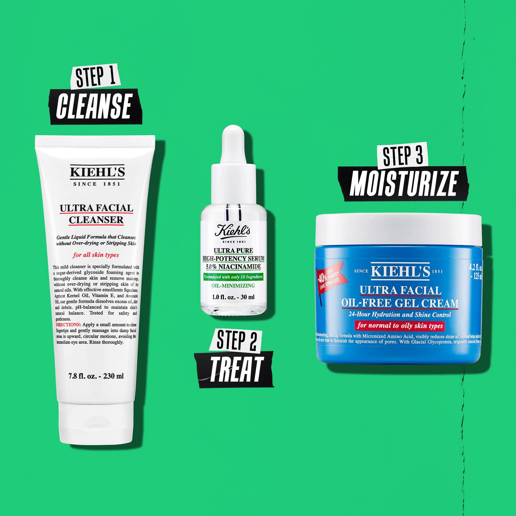 Illustratie van de Kiehl's Ultra Pure High-Potency Serum-routine