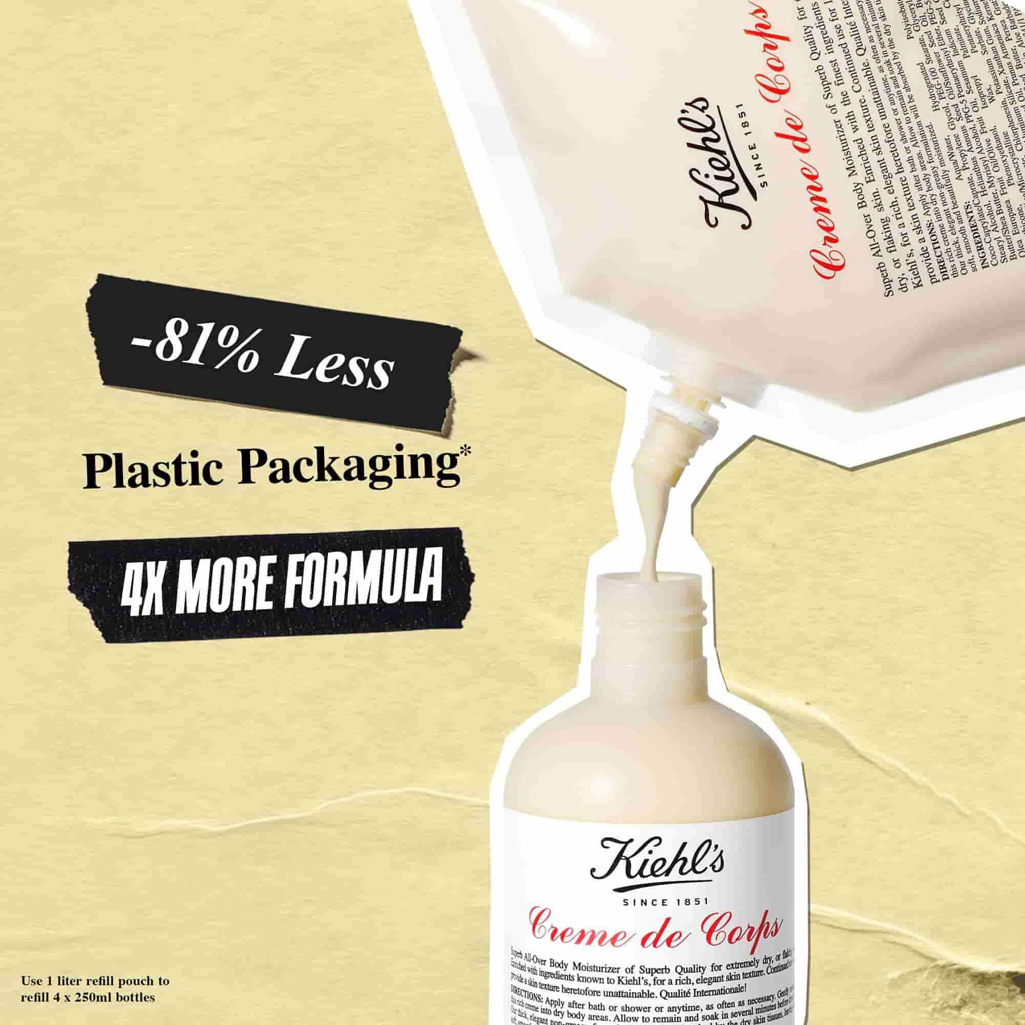 Milieuvriendelijke navulverpakking van Kiehl's Creme de Corps bodylotion