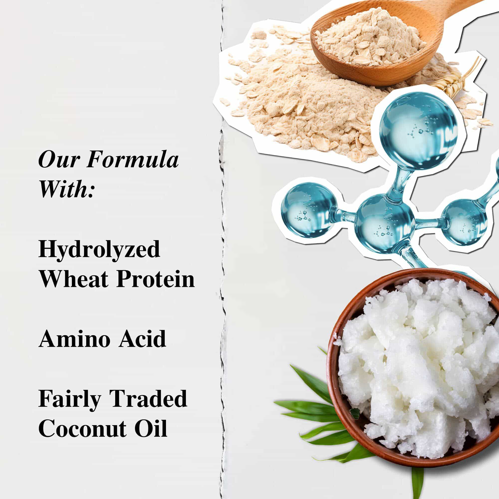 Ingredienten van Kiehl's Amino Acid Shampoo - Gehydrolyseerde tarweproteine, aminozuren, eerlijk verhandelde kokosolie