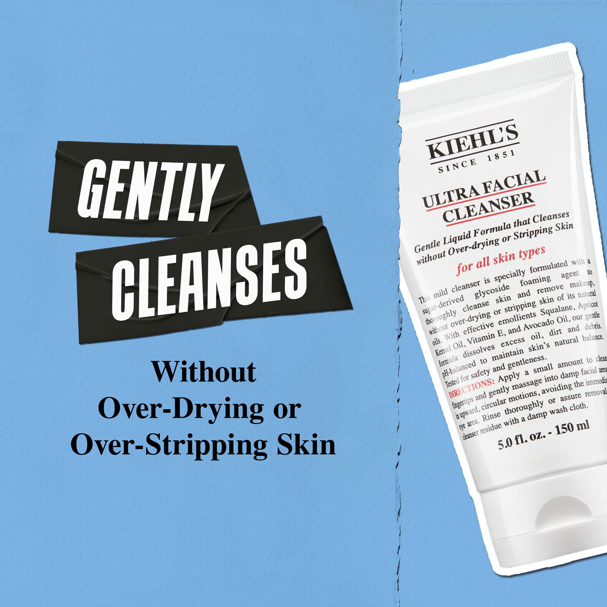 Kiehl's Ultra Facial Cleanser reinigt mild zonder de huid uit te drogen of aan te tasten