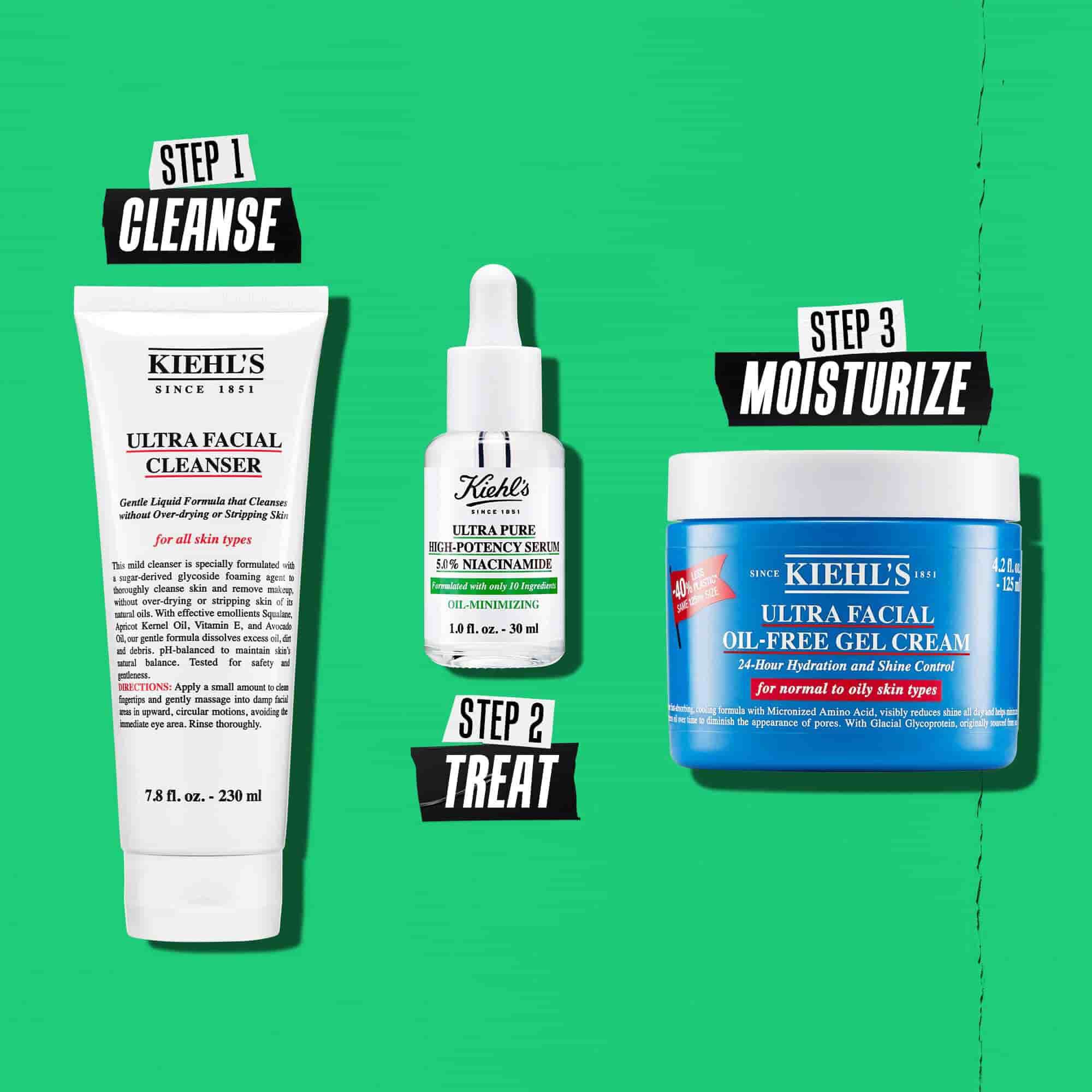 Illustratie van de Kiehl's Ultra Pure High-Potency Serum-routine