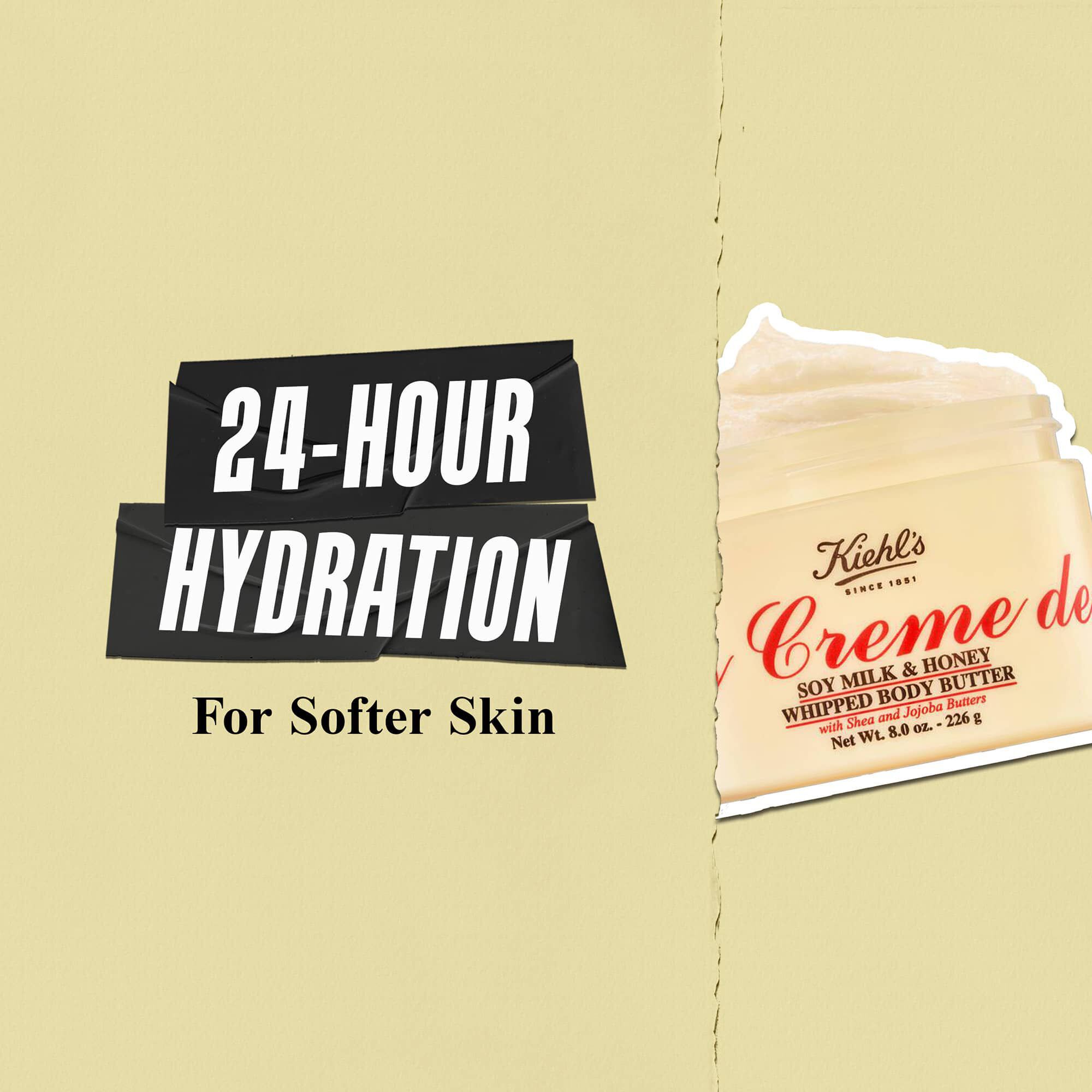 Kiehl's Creme de Corps Whipped Butter body butter biedt 24 uur lange hydratatie voor een zachtere huid